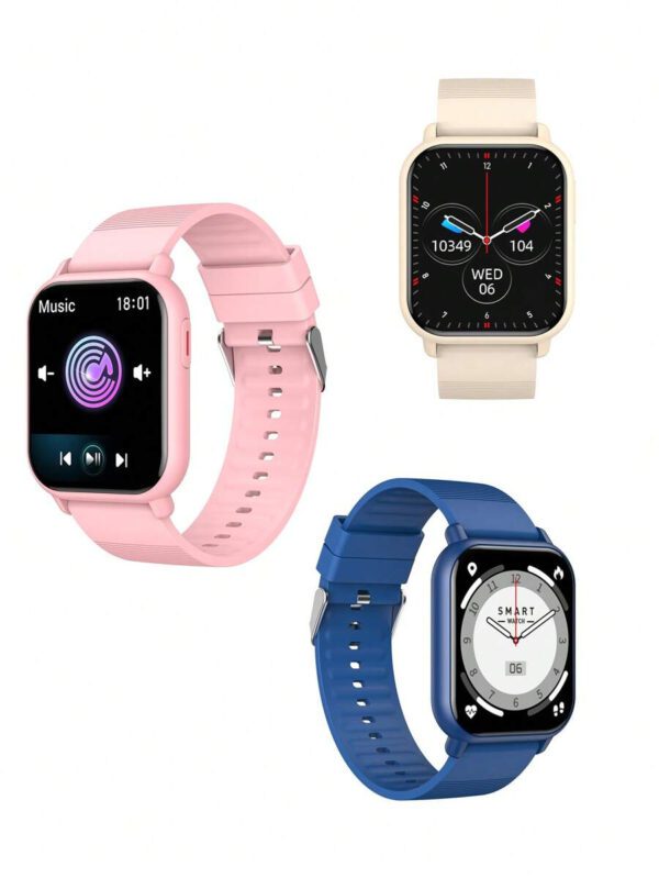 Montre intelligente avec écran tactile HD de 1,85 pouces, appel/numérotation sans fil, notifications d'applications multiples, convient aux hommes et aux femmes, tracker de fitness, cadran personnalisable, contrôle de la musique, compatible avec Apple/Android – Image 3