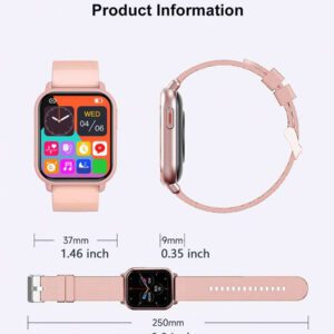 Montre intelligente avec écran tactile HD de 1,85 pouces, appel/numérotation sans fil, notifications d'applications multiples, convient aux hommes et aux femmes, tracker de fitness, cadran personnalisable, contrôle de la musique, compatible avec Apple/Android