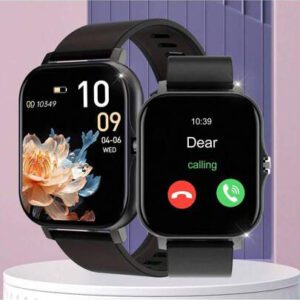 Montres connectées sport, montre connectée pour femme avec écran haute définition. Montre connectée avec écran couleur LED haute définition de 1,83 pouces, écran tactile entièrement ajusté, prise en charge de plusieurs langues, fonction de charge sans fil, lecteur de musique, fonction d'appel téléphonique, notification de message