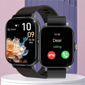 1 pièce Bracelet de montre connectée sport unisexe en silicone, écran tactile HD 1,83", compteur de pas, calories, modes multi-sports, alarme et notification d'appel, compatible Android et iOS, convient comme cadeau de mode pour toutes les occasions