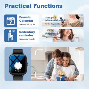 1 pièce Bracelet de montre connectée sport unisexe en silicone, écran tactile HD 1,83", compteur de pas, calories, modes multi-sports, alarme et notification d'appel, compatible Android et iOS, convient comme cadeau de mode pour toutes les occasions