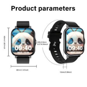 1 pièce Bracelet de montre connectée sport unisexe en silicone, écran tactile HD 1,83", compteur de pas, calories, modes multi-sports, alarme et notification d'appel, compatible Android et iOS, convient comme cadeau de mode pour toutes les occasions