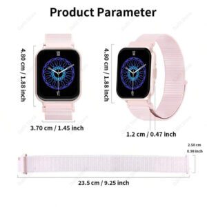 Montre connectée haut de gamme 2025 pour femmes et hommes, écran HD 1,83", prise en charge des appels sans fil, des rappels d'informations et des alertes d'alarme, étanche jusqu'à 1ATM, montre connectée avec tracker de fitness, compatible avec plus de 100 modes sportifs, compatible avec iOS/Android