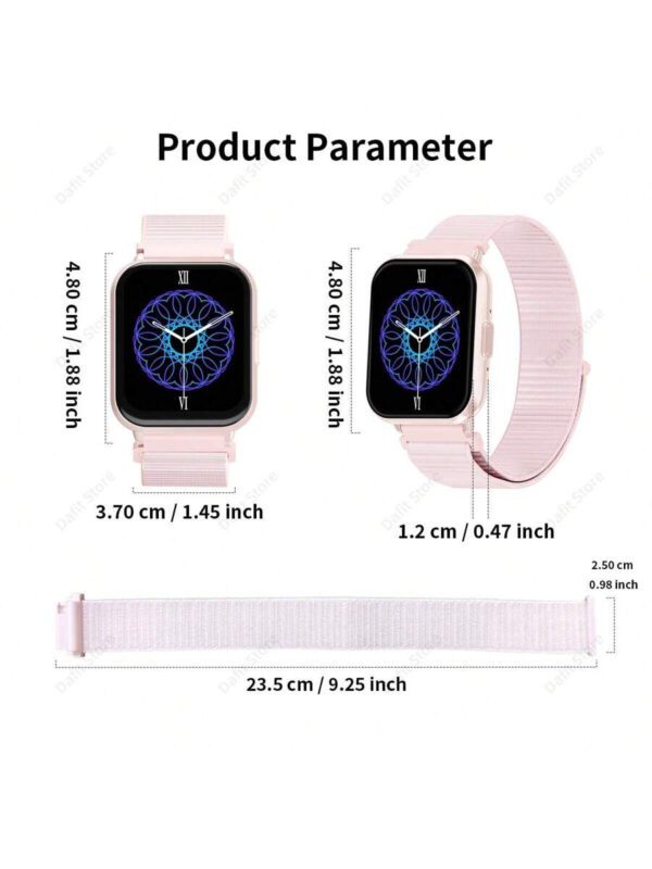 Montre connectée haut de gamme 2025 pour femmes et hommes, écran HD 1,83", prise en charge des appels sans fil, des rappels d'informations et des alertes d'alarme, étanche jusqu'à 1ATM, montre connectée avec tracker de fitness, compatible avec plus de 100 modes sportifs, compatible avec iOS/Android – Image 12