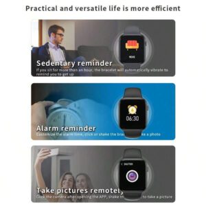 1 pièce Montre connectée multifonctionnelle électronique à écran tactile de 1,44 pouces pour femmes avec bracelet en silicone, avec plusieurs modes sportifs, contrôle de la caméra, notifications d'applications sociales, connectivité Bluetooth pour Android et iOS (divers styles de bracelet)