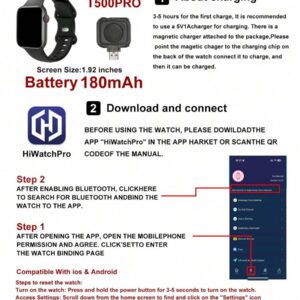 1 pièce Montre connectée multifonctionnelle électronique à écran tactile de 1,44 pouces pour femmes avec bracelet en silicone, avec plusieurs modes sportifs, contrôle de la caméra, notifications d'applications sociales, connectivité Bluetooth pour Android et iOS (divers styles de bracelet)