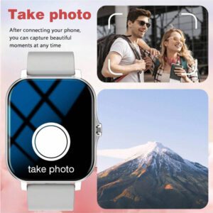 1 pièce Bracelet de montre connectée en silicone unisexe, écran tactile haute définition de 1,83 pouces. Podomètre, calories, modes sportifs multiples, alarme, rappels d'appel et de message, compatible avec les téléphones Android et iOS. Cadeau pour toutes les occasions