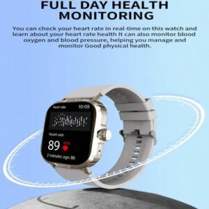 CHAONB Montre connectée Tracker d'activité de fitness Écran tactile pleine HD Contrôle de la musique Moniteur de santé Rappel d'appel et de message SMS Distance Montre connectée sport 2025 Bracelet intelligent Compteur de pas Calories Notification de message en ligne Composition de message Appel BT Fréquence cardiaque Réveil Lampe de poche Météo