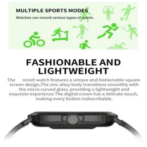 CHAONB Montre connectée Tracker d'activité de fitness Écran tactile pleine HD Contrôle de la musique Moniteur de santé Rappel d'appel et de message SMS Distance Montre connectée sport 2025 Bracelet intelligent Compteur de pas Calories Notification de message en ligne Composition de message Appel BT Fréquence cardiaque Réveil Lampe de poche Météo