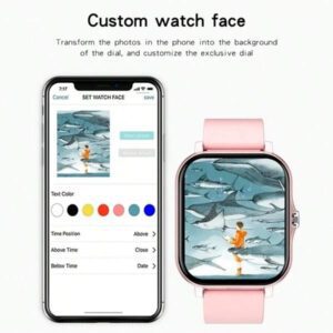 CHAONB Montre connectée à écran tactile intégral : avec tracker de sommeil, appel sans fil, podomètre, contrôle de la musique, bracelet intelligent de fitness pour téléphones Android/iOS, parfait pour les femmes et les hommes.