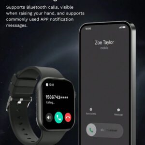 1 pièce Sangle en silicone rose confortable et respirante pour montre connectée à écran tactile HD de 1,83 pouces. Convient aux étudiants, avec plusieurs modes sportifs, rappels de messages, surveillance de la fréquence cardiaque, contrôle de la musique, contrôle de l'appareil photo, etc. Convient aux occasions décontractées et sportives