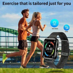 Eytlptoc Nouveau modèle 2025, montre connectée avec écran tactile haute définition de 1,85 po, montre connectée sport avec fonction d'appel et de réception de messages, surveillance du sommeil et podomètre, compatible avec les téléphones Android et iOS, cadeau parfait pour la famille et les amis !