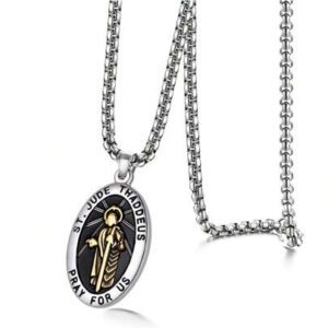 JEWELRYWE Collier JewelryWe pour homme, chaîne en acier inoxydable avec pendentif, nœud celtique irlandais, nœud celtique irlandais Triquetra, argent