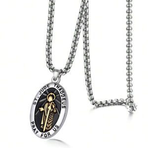 JEWELRYWE Collier JewelryWe pour homme, chaîne en acier inoxydable avec pendentif, nœud celtique irlandais, nœud celtique irlandais Triquetra, argent