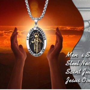 JEWELRYWE Collier JewelryWe pour homme, chaîne en acier inoxydable avec pendentif, nœud celtique irlandais, nœud celtique irlandais Triquetra, argent