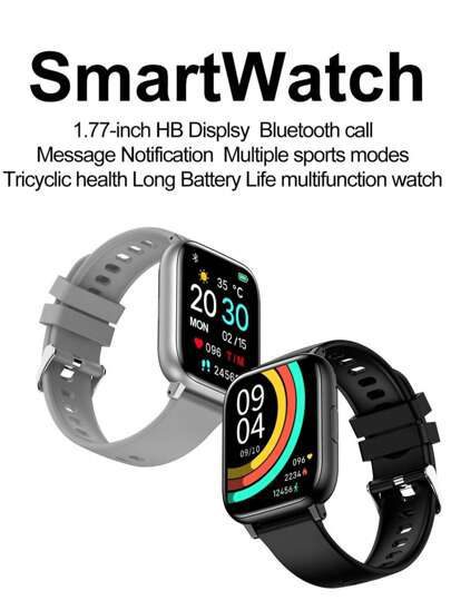 Montre connectée H9PLUS 190mAh avec fonction d'appel, surveillance de la fréquence cardiaque, de la tension artérielle, de l'oxygène dans le sang et rappel d'informations sur la santé
