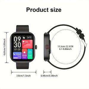 Nouvelle montre connectée en silicone avec écran tactile plein de 2,01 po, tracker de fitness unisexe avec plus de 100 modes d'entraînement, appel sans fil, caméra à distance, contrôle de la musique, horloge, météo - excellent cadeau pour les hommes, les femmes, les amis, les amoureux, la famille