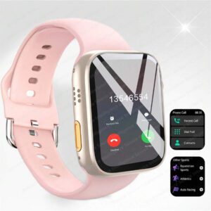 1 pièce Bracelet de montre connectée en silicone unisexe avec fonction d'appel, podomètre, suivi des calories, notification SMS, multifonctions pour smartphones Android et iOS