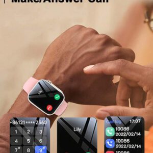 1 pièce Bracelet de montre connectée en silicone unisexe avec fonction d'appel, podomètre, suivi des calories, notification SMS, multifonctions pour smartphones Android et iOS