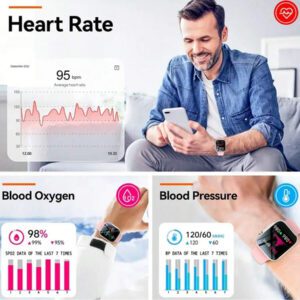 1 pièce Bracelet de montre connectée en silicone unisexe avec fonction d'appel, podomètre, suivi des calories, notification SMS, multifonctions pour smartphones Android et iOS