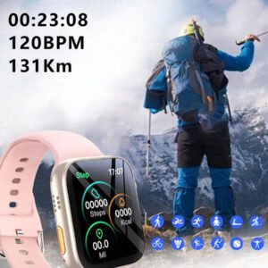 1 pièce Bracelet de montre connectée en silicone unisexe avec fonction d'appel, podomètre, suivi des calories, notification SMS, multifonctions pour smartphones Android et iOS