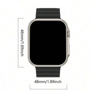 1 pièce Montre connectée sport unisexe avec bracelet en silicone, montre connectée multifonction avec appel, podomètre, compteur de calories, notification SMS, compatible avec les smartphones Android et iOS