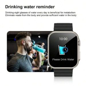 1 pièce Montre connectée sport unisexe avec bracelet en silicone, montre connectée multifonction avec appel, podomètre, compteur de calories, notification SMS, compatible avec les smartphones Android et iOS