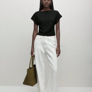 BizChic T-shirt casual à manches courtes avec encolure ronde unie vert et taille froncée pour femmes