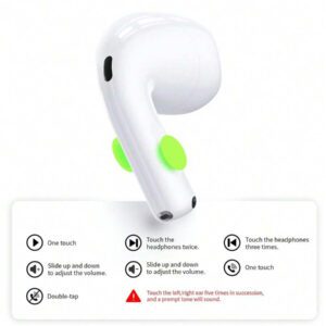 Écouteurs intra-auriculaires sans fil Pods ANC avec réduction de bruit (-36 dB) et étui de chargement MagSafe, 30 h d'autonomie, stéréo Hi-Fi 360°, étanches, pour téléphones Android/lPhone, AlRPods Pro, iPad, iOS, ordinateurs portables, pour iOS, utilisateurs Android, cadeaux pour la famille, les amis, les enfants, les anniversaires, le printemps, les petits amis, les petites amies, les vacances, Pâques. Petits écouteurs intra-auriculaires sans fil, portables, avec étui de chargement.