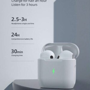 NEW SENYANG Nouveaux écouteurs intra-auriculaires sans fil simples SENYANG pour couples. Mini-écouteurs stéréo HD 9D Dolby Bass HIFI pour sports, appels HD et jeux sur Android et téléphones portables. Casque intelligent