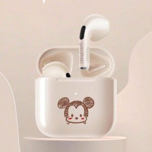 Disney Écouteurs Bluetooth Disney LF-918 Angel, annulation passive du bruit, son HIFI à semi-intra-auriculaire, appel clair avec micro, longue durée de vie de la batterie, écouteurs sans fil pour sports, musique et jeux, compatibles avec smartphones et tablettes