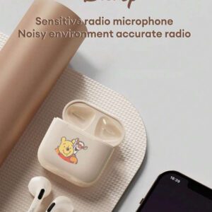 Disney Écouteurs Bluetooth Disney LF-918 Angel, annulation passive du bruit, son HIFI à semi-intra-auriculaire, appel clair avec micro, longue durée de vie de la batterie, écouteurs sans fil pour sports, musique et jeux, compatibles avec smartphones et tablettes