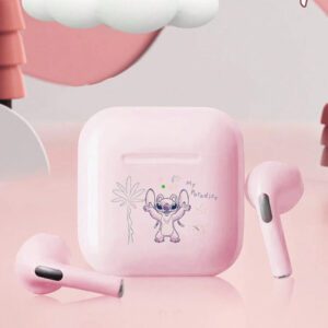 Disney Écouteurs Bluetooth Disney LF-918 Angel, annulation passive du bruit, son HIFI à semi-intra-auriculaire, appel clair avec micro, longue durée de vie de la batterie, écouteurs sans fil pour sports, musique et jeux, compatibles avec smartphones et tablettes