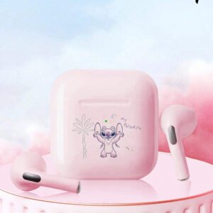 Disney Écouteurs Bluetooth Disney LF-918 Angel, annulation passive du bruit, son HIFI à semi-intra-auriculaire, appel clair avec micro, longue durée de vie de la batterie, écouteurs sans fil pour sports, musique et jeux, compatibles avec smartphones et tablettes