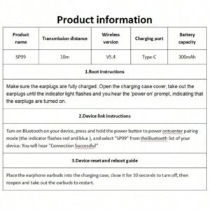 Écouteurs intra-auriculaires sans fil à réduction de bruit, casque de jeu sans fil, écouteurs audio haute qualité, nouveaux écouteurs sans fil pour la course, affichage numérique intelligent, écouteurs sans fil intra-auriculaires avec boîtier de charge, batterie 300 mAh