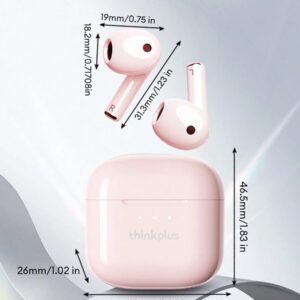 Lenovo Écouteurs sans fil LP23, son stéréo haute-fidélité intra-auriculaire, avec microphone sensible, appels voix haute définition, annulation de bruit intelligente, modes musique et jeux, faible latence, autonomie, convient pour smartphones et ordinateurs