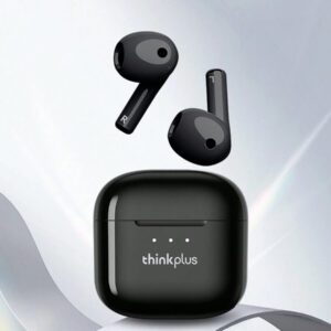 Lenovo Écouteurs sans fil LP23, son stéréo haute-fidélité intra-auriculaire, avec microphone sensible, appels voix haute définition, annulation de bruit intelligente, modes musique et jeux, faible latence, autonomie, convient pour smartphones et ordinateurs