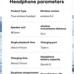 Lenovo Écouteurs sans fil LP23, son stéréo haute-fidélité intra-auriculaire, avec microphone sensible, appels voix haute définition, annulation de bruit intelligente, modes musique et jeux, faible latence, autonomie, convient pour smartphones et ordinateurs