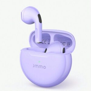 JMMO Écouteurs sans fil avec un son premium, appariement automatique 5.3, écouteurs avec 14h d'autonomie, légers, étanches IPX4, casque sans fil avec microphone compatible avec iPhone, Android, jeux, enceinte, microphone, cadeau de Noël, indispensables pour le camping, les vacances d'automne et d'hiver