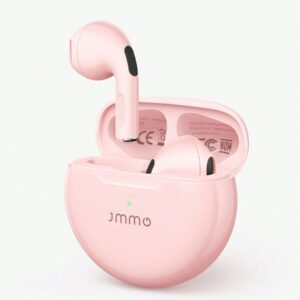 JMMO Écouteurs sans fil avec un son premium, appariement automatique 5.3, écouteurs avec 14h d'autonomie, légers, étanches IPX4, casque sans fil avec microphone compatible avec iPhone, Android, jeux, enceinte, microphone, cadeau de Noël, indispensables pour le camping, les vacances d'automne et d'hiver