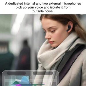 Écouteurs véritablement sans fil, étui intelligent amélioré, écouteurs antibruit actifs et réduction du bruit avec appel HD, étanche, son premium immersif pour iOS Android, écouteurs de musique, sport, entraînement