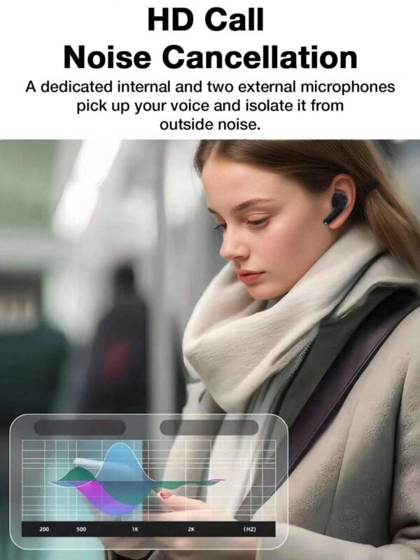 Écouteurs véritablement sans fil, étui intelligent amélioré, écouteurs antibruit actifs et réduction du bruit avec appel HD, étanche, son premium immersif pour iOS Android, écouteurs de musique, sport, entraînement – Image 6