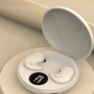 GENAI Mini écouteurs pour le sommeil, écouteurs sans fil de 5,3 pouces intra-auriculaires légers avec microphone intégré, étanches IPX5, son premium immersif parfait pour dormir, s'entraîner, faire du jogging, du yoga, pour l'insomnie, les voyages en avion, la méditation