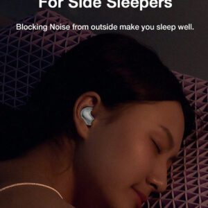 GENAI Mini écouteurs pour le sommeil, écouteurs sans fil de 5,3 pouces intra-auriculaires légers avec microphone intégré, étanches IPX5, son premium immersif parfait pour dormir, s'entraîner, faire du jogging, du yoga, pour l'insomnie, les voyages en avion, la méditation