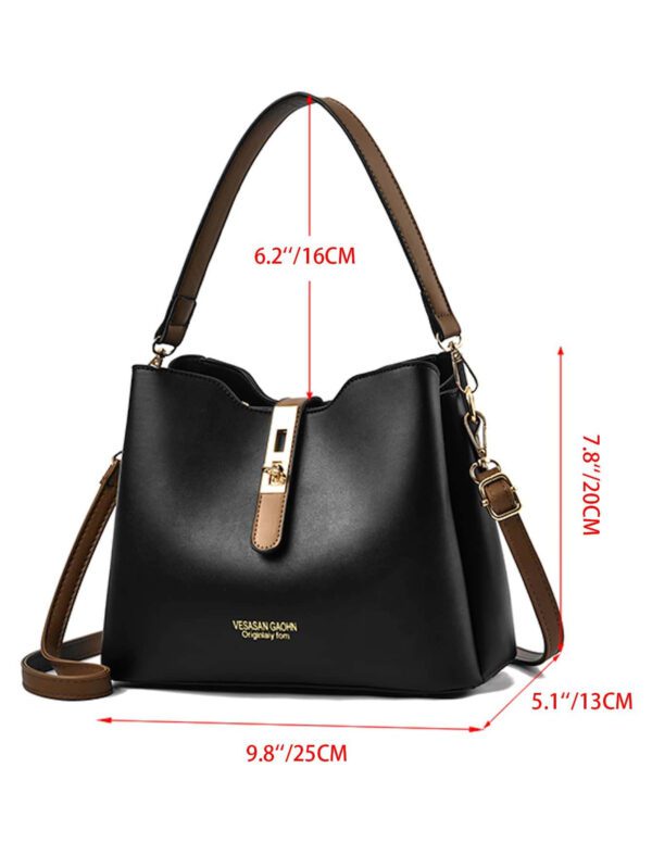 Sac seau à bandoulière mode PLANEE, cadeau de la fête des mères, cadeaux pour maman, essentiels de maman, sac de maman pour sortir, sacs de travail chics pour femmes – Image 4