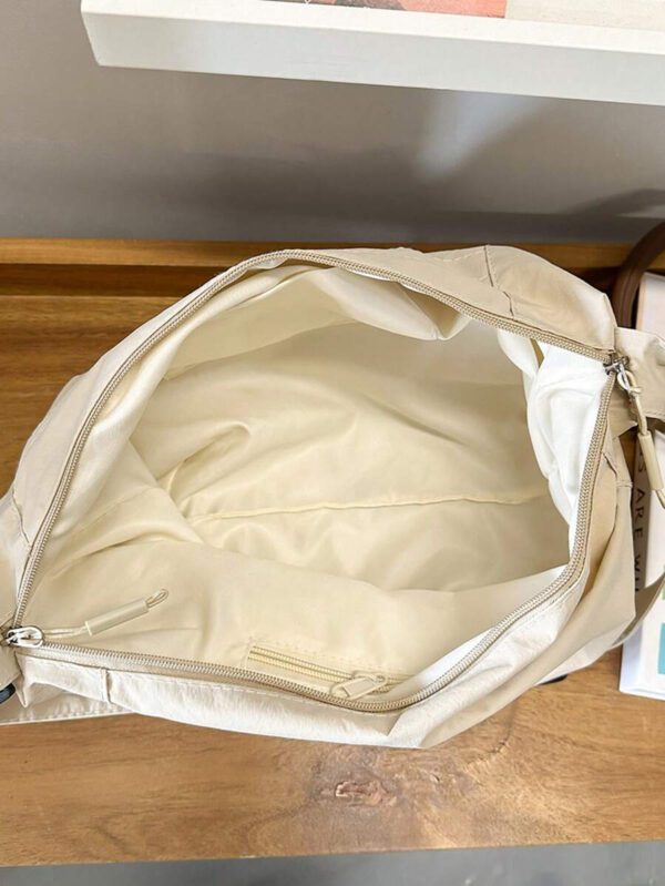 1 pièce, (39,1 yard * 26,9 cm * 12,9 cm) Sac banane mode pour hommes, sac à bandoulière, sac messenger, sac bandoulière, grande capacité, en nylon résistant aux rayures et à l'usure, convient pour le shopping, les rendez-vous, les sorties, le trajet domicile-travail, bandoulière réglable, sac à bandoulière simple, décontracté et cool – Image 7