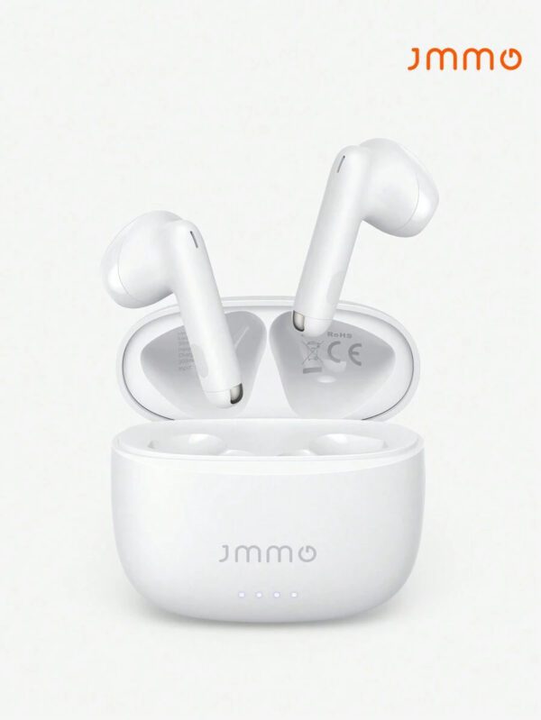 JMMO Écouteurs sans fil 5.3 Contrôle tactile Prime Hi-Fi Haut-parleur dynamique 10 mm Écouteurs sans fil étanches IPX4 avec port de charge USB-C, écouteurs de jeu et enceinte, microphone, cadeau de Noël, indispensables pour les vacances d'automne et d'hiver, camping, accessoires de vacances, fournitures de camping – Image 2