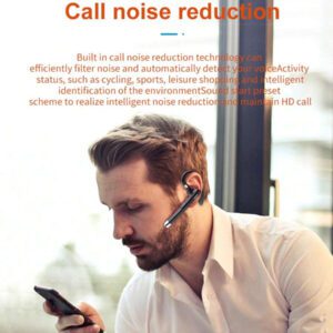 Écouteurs sans fil antibruit avec double microphone - Écouteurs mains libres pour ordinateur, mobile, camionneurs et bureaux à domicile - Batterie au lithium-polymère longue durée, prise USB-C et boîtier de charge sans fil inclus
