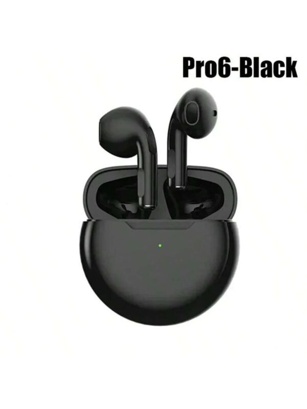 Écouteurs Bluetooth Pro 6 compatibles avec , casque Bluetooth sans fil anti-bruit avec microphone, oreillettes sans fil Pro6 de 160 mAh – Image 7