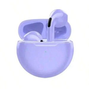 Écouteurs Bluetooth Pro 6 compatibles avec , casque Bluetooth sans fil anti-bruit avec microphone, oreillettes sans fil Pro6 de 160 mAh